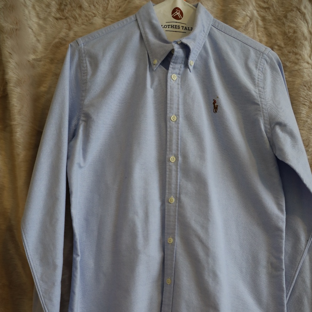 Light blue Ralph Lauren slim fit button up shirt